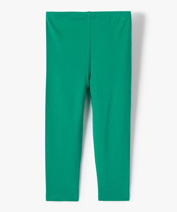 Legging 7/8ème uni à taille élastiquée fille vue3 - GEMO (ENFANT) - GEMO