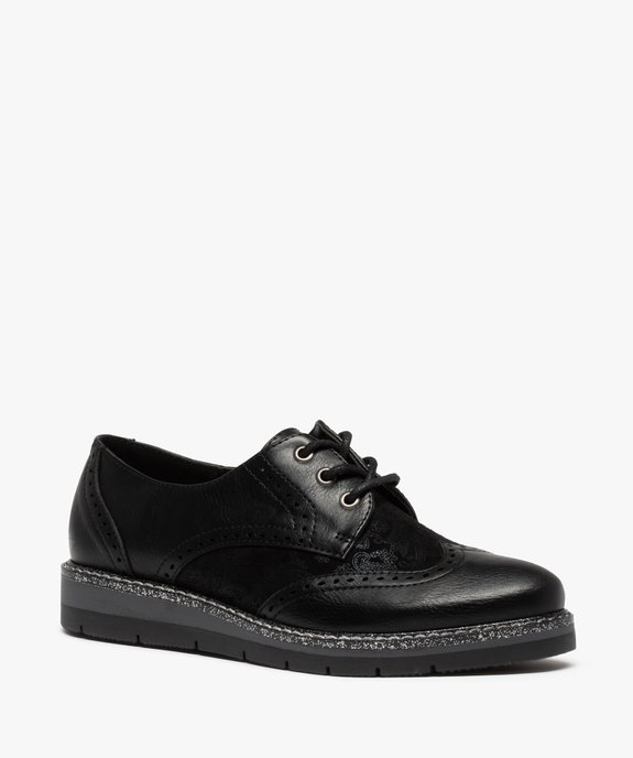 Derbies femme à bout golf et semelle bicolore vue2 - GEMO (CASUAL) - GEMO