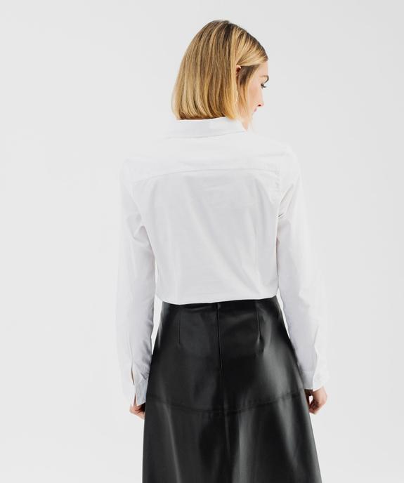 Chemise cintrée en coton extensible femme vue3 - GEMO(FEMME PAP) - GEMO