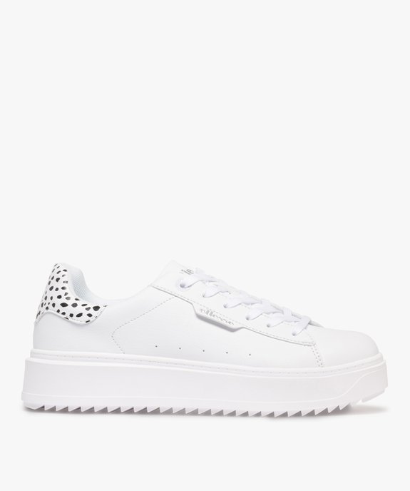 Baskets femme unies à semelle plateforme effet dentelé - Ellesse vue1 - ELLESSE - GEMO