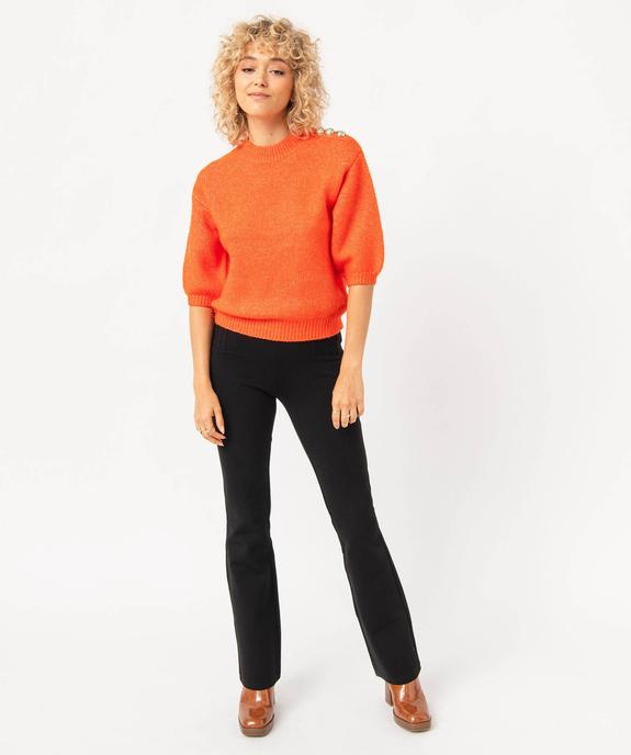 Leggings coupe flare avec surpiqûres sur les hanches femme vue5 - GEMO(FEMME PAP) - GEMO