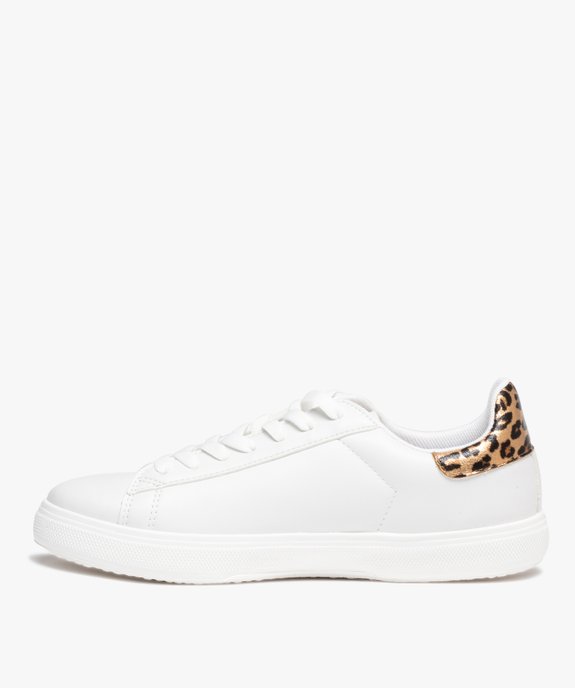 Baskets femme unies à lacets motif jungle vue3 - GEMO (SPORTSWR) - GEMO