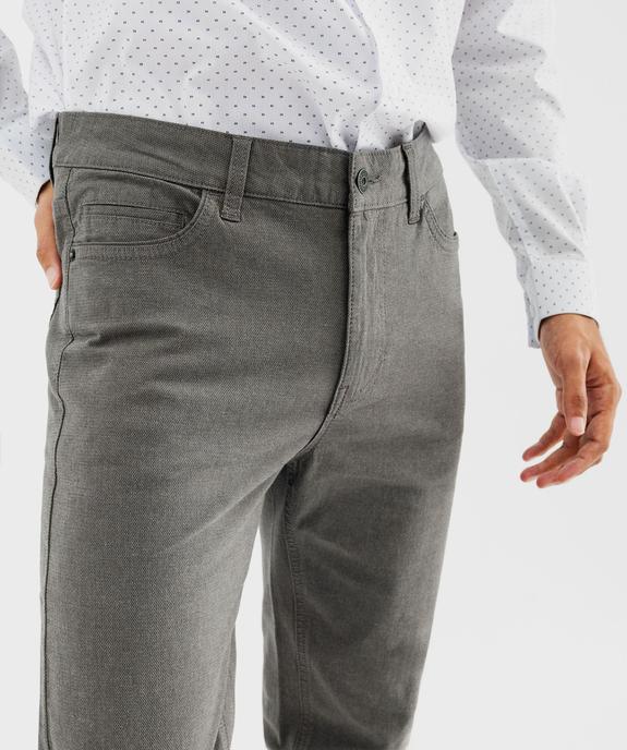 Pantalon en coton stretch coupe Regular homme vue2 - GEMO (HOMME) - GEMO