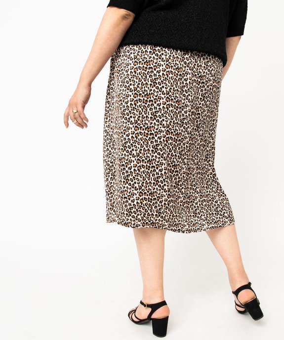 Jupe longue à motif léopard femme grande taille vue3 - GEMO (G TAILLE) - GEMO