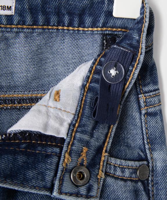 Jean avec inscriptions délavées bébé garçon vue4 - GEMO 4G BEBE - GEMO