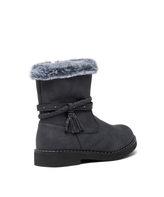 Boots fourrées à brides et zip pratique fille vue4 - GEMO (ENFANT) - GEMO
