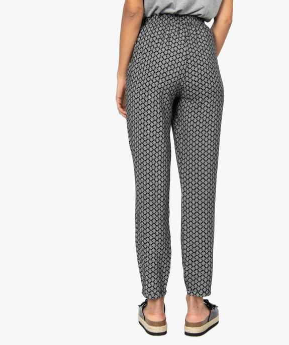 Pantalon femme en matière fluide imprimée vue3 - GEMO(FEMME PAP) - GEMO