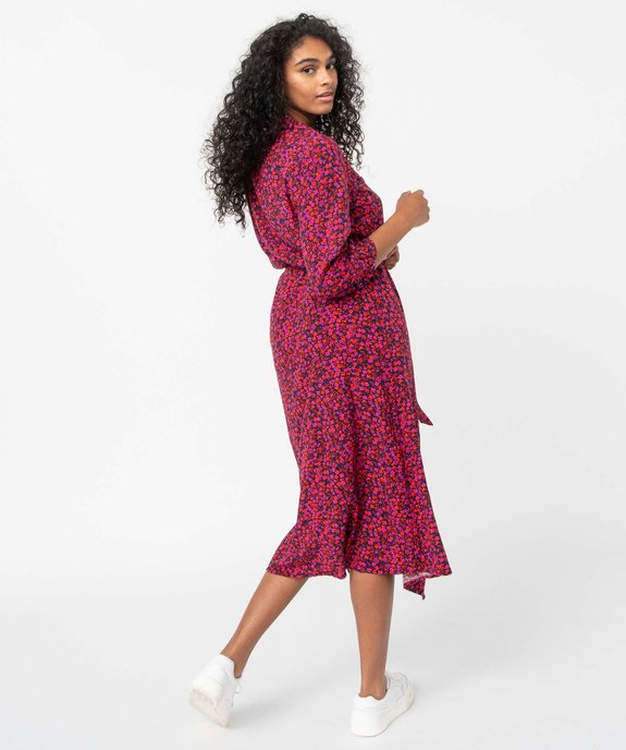 Robe femme imprimée longueur chevilles vue3 - GEMO(FEMME PAP) - GEMO