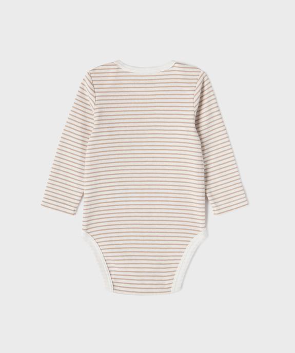 Bodies manches longues bébé  (lot de 3) vue8 - GEMO 4G BEBE - GEMO