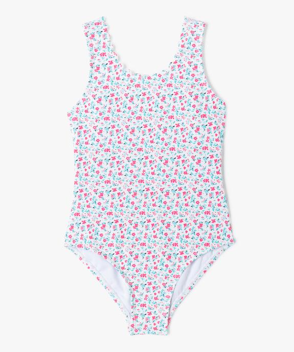 Maillot de bain une pièce à motifs fleuris fille vue1 - GEMO 4G FILLE - GEMO