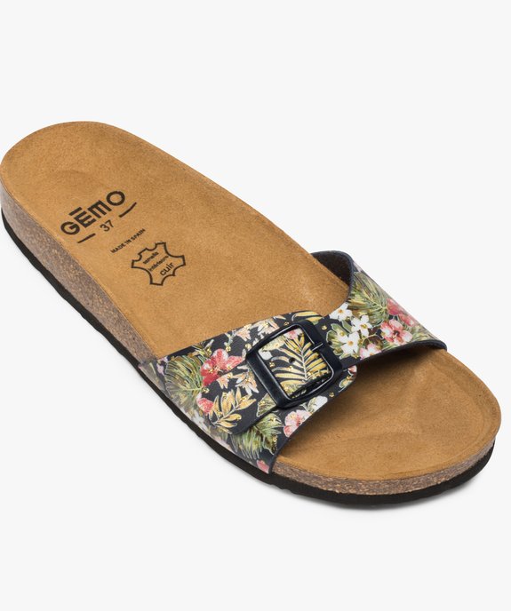 Mules femme à talon plat et bride ajustable vue5 - GEMO (CASUAL) - GEMO