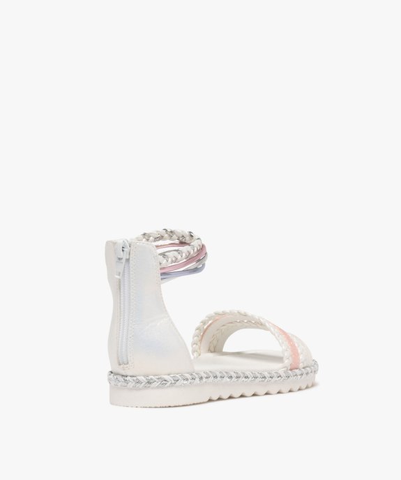 Sandales montantes à brides pailletées et talon zippé fille vue4 - LOVELY WINGS - GEMO