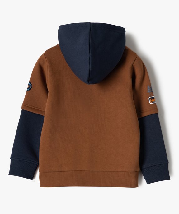Sweat garçon à motifs effet 2 en 1 vue5 - GEMO (ENFANT) - GEMO