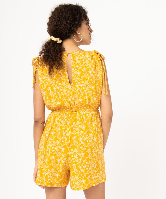 Combishort imprimé avec col V femme vue3 - GEMO(FEMME PAP) - GEMO