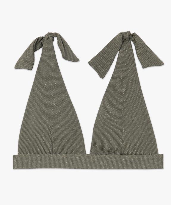 Haut de maillot de bain femme pailleté forme triangle vue4 - GEMO (PLAGE) - GEMO