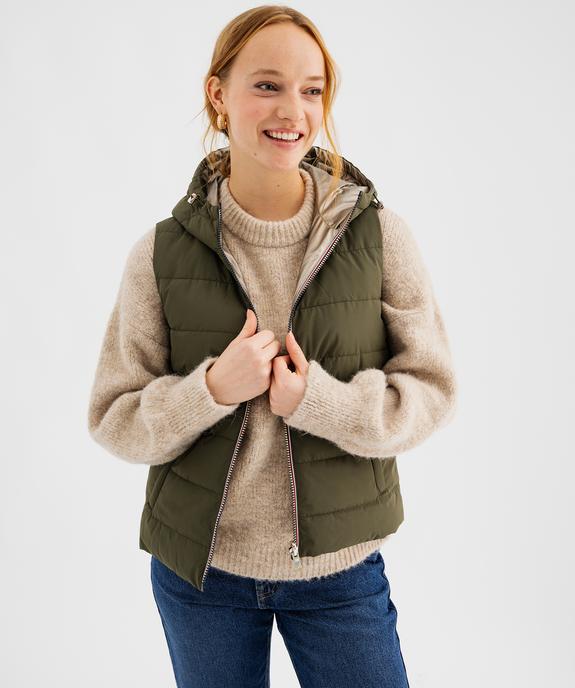 Doudoune sans manches réversible à capuche femme vue11 - GEMO 4G FEMME - GEMO