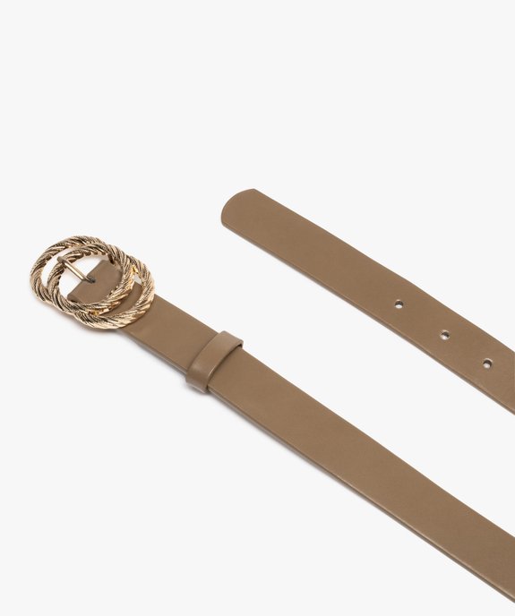 Ceinture avec double boucle en métal torsadé femme vue2 - GEMO (ACCESS) - GEMO