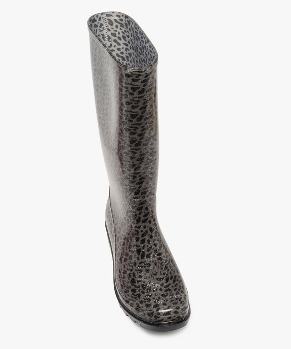 Bottes de pluie femme à motifs tachetés et paillettes vue5 - GEMO (EQUIPT) - GEMO