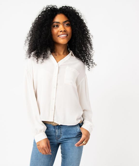 Chemise manches longues fluide femme vue1 - GEMO 4G FEMME - GEMO