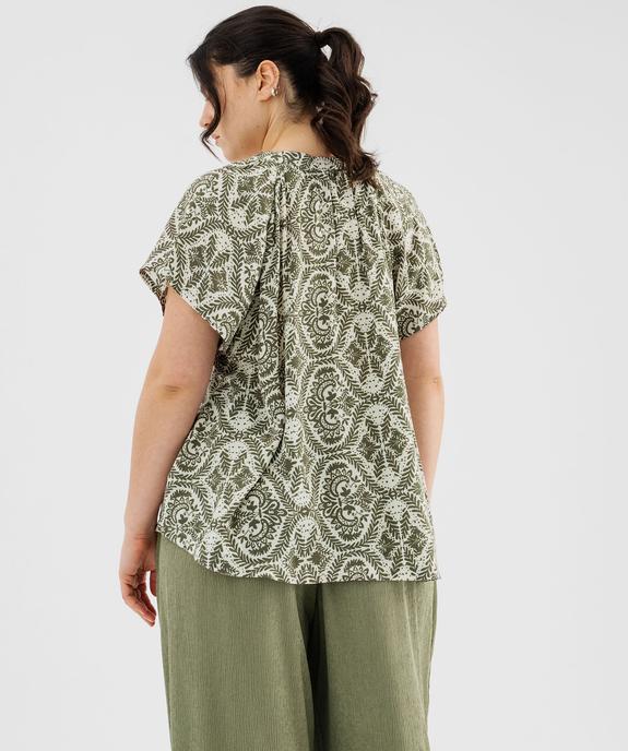 Blouse à manches courtes imprimée femme grande taille vue3 - GEMO (G TAILLE) - GEMO