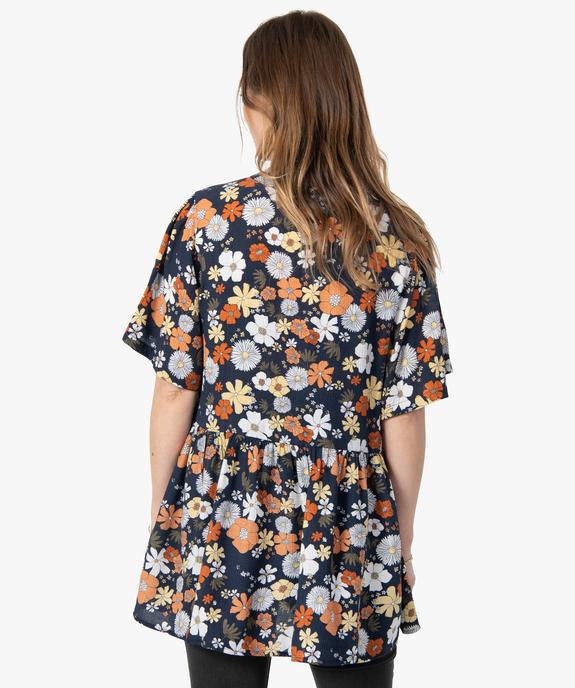 Blouse de grossesse à manches courtes à motifs fleuris vue3 - GEMO (MATER) - GEMO