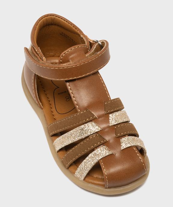 Sandales à scratch en matière pailletée bébé fille - Lovely Wings vue5 - LOVELY WINGS - GEMO