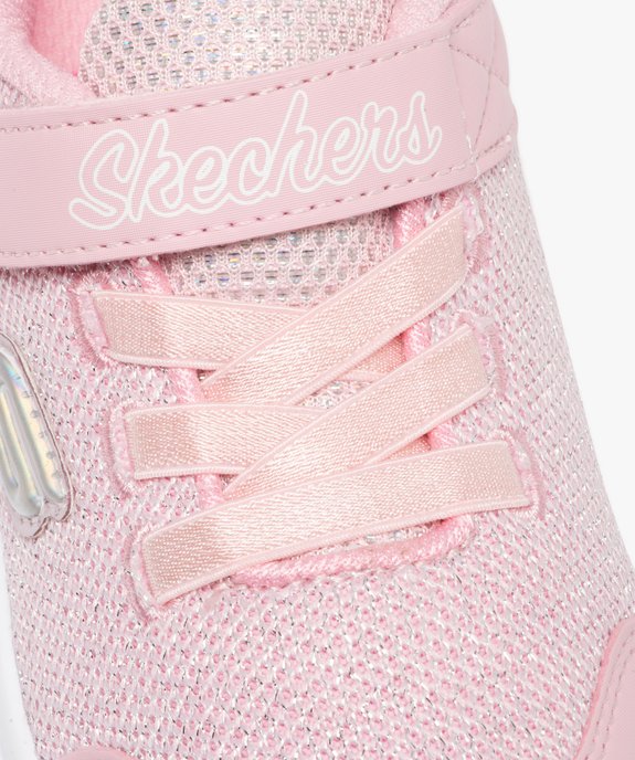 Baskets filles souples en mesh effet pailleté et à scratch - Skechers vue6 - SKECHERS - GEMO