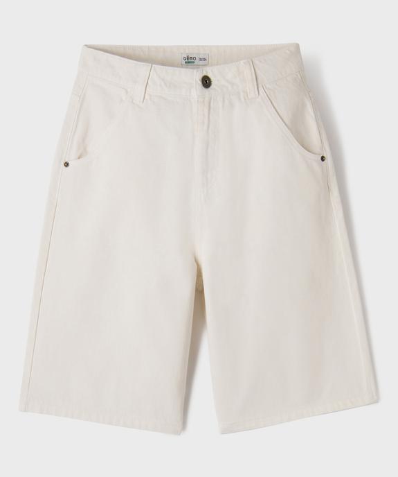 Bermuda en jean coupe skater 100% coton garçon vue1 - GEMO 4G GARCON - GEMO