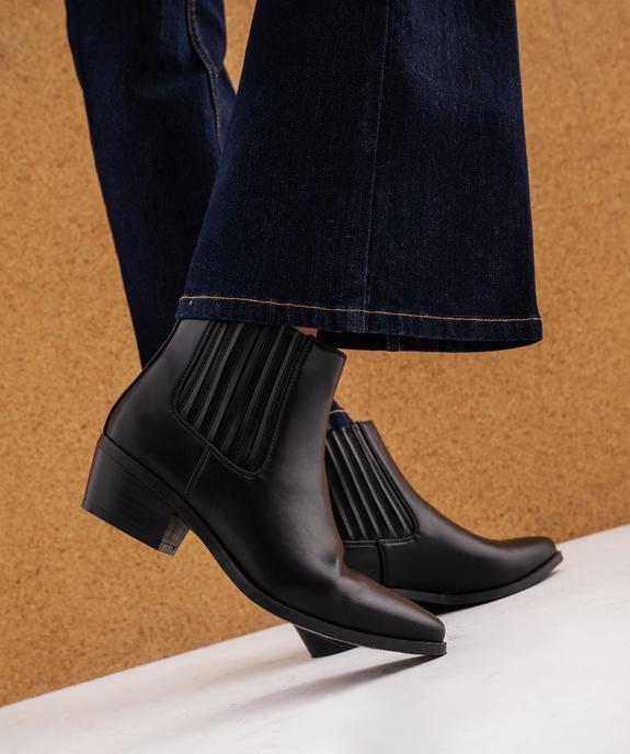 Boots Chelsea esprit Santiag femme - Follow Me vue1 - FOLLOW ME - GEMO