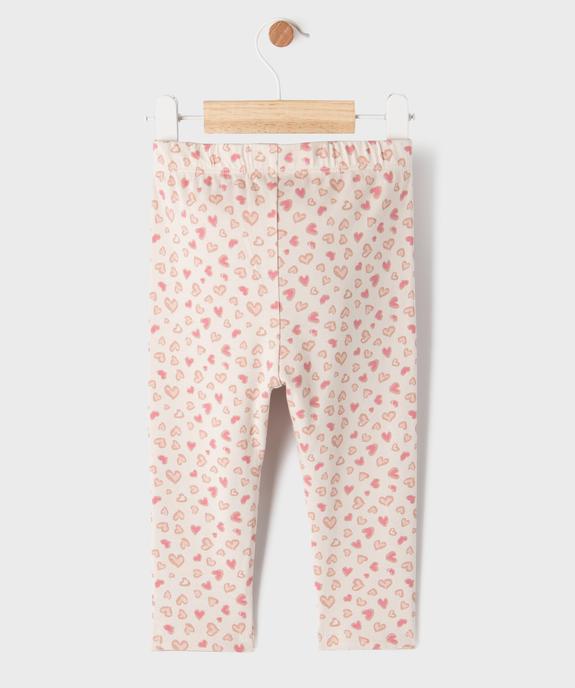 Legging réversible uni et imprimé bébé fille vue3 - GEMO 4G BEBE - GEMO