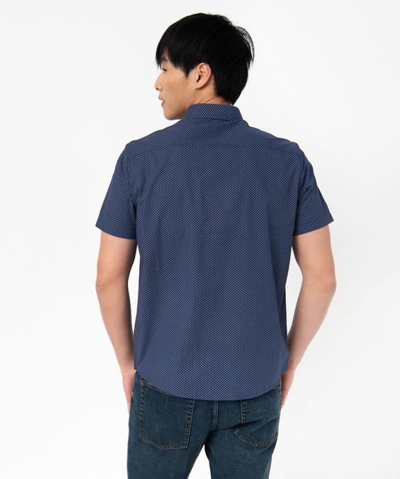 Chemise à manches courtes à micro-motifs homme vue3 - GEMO (HOMME) - GEMO
