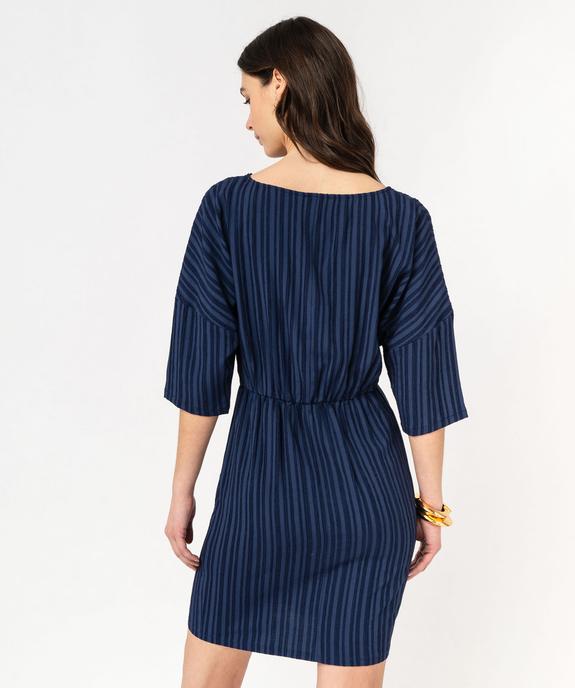 Robe rayée à manches chauve-souris femme vue3 - GEMO(FEMME PAP) - GEMO