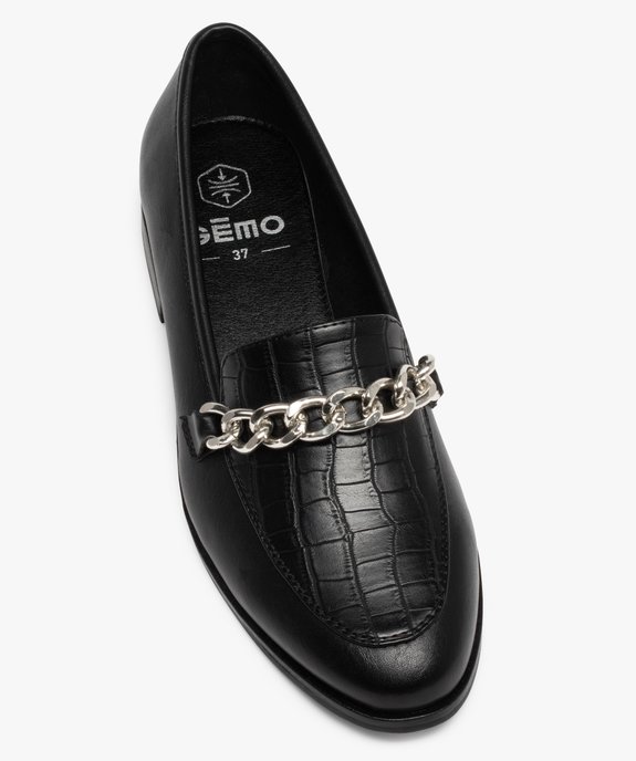 Mocassin femme à bout amande et bride en grosse chaîne vue5 - GEMO (CASUAL) - GEMO