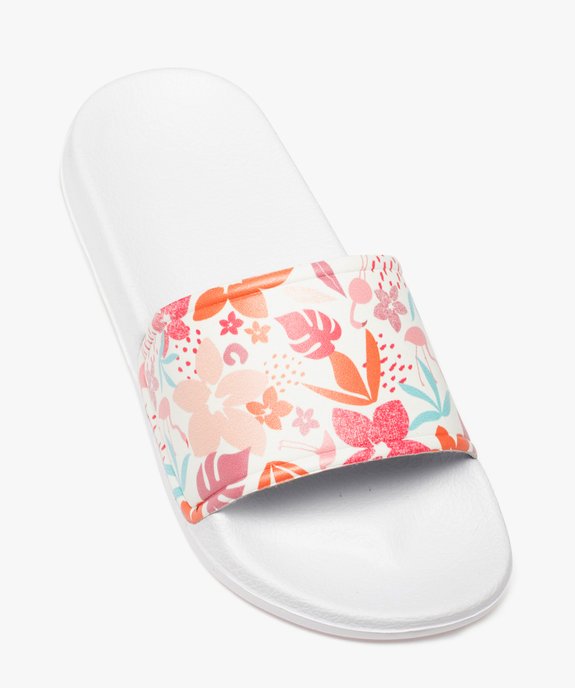 Mules de piscine fille à bandeau imprimé fleurs vue5 - GEMO (ENFANT) - GEMO