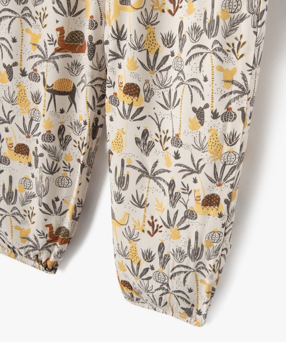 Pantalon bébé fille en maille fluide et légère imprimée vue2 - GEMO(BEBE DEBT) - GEMO