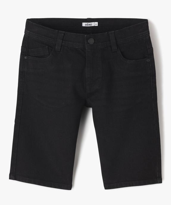 Bermuda en denim coupe slim garçon vue1 - GEMO (JUNIOR) - GEMO