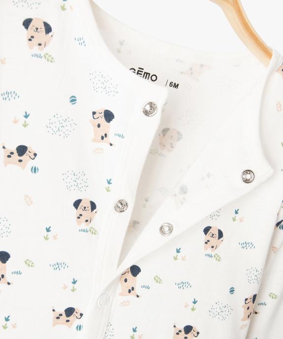 Pyjama dors-bien ouverture ventrale pressionné motif chien bébé vue2 - GEMO(BB COUCHE) - GEMO