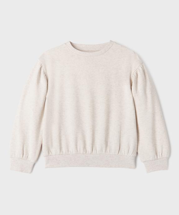 Sweat ample avec détails froncés fille vue1 - GEMO 4G FILLE - GEMO