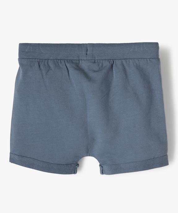 Short bébé garçon avec poche kangourou vue3 - GEMO 4G BEBE - GEMO