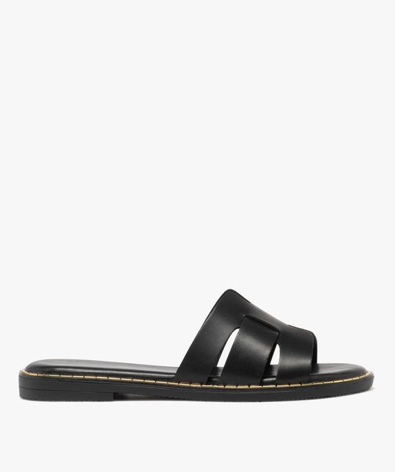 Mules femme plates dessus larges brides unies vue7 - FOLLOW ME - GEMO