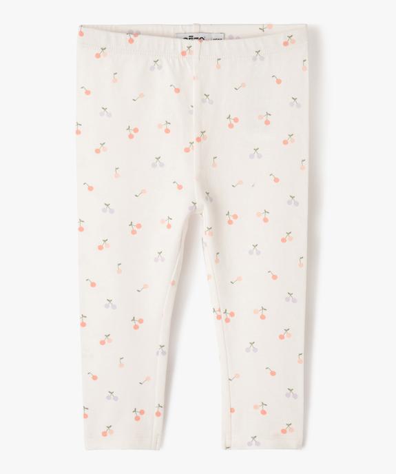 Legging long en coton stretch bébé fille vue1 - GEMO 4G BEBE - GEMO