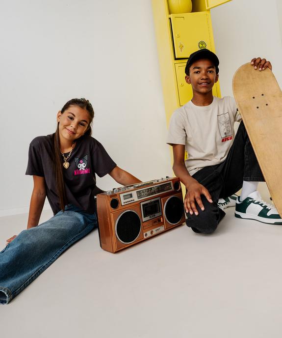 Tee-shirt manches courtes à motif diablotin fille - Kuromi - KUROMI Tee-shirt manches courtes à motif diablotin fille - Kuromi vue6 - KUROMI - GEMO