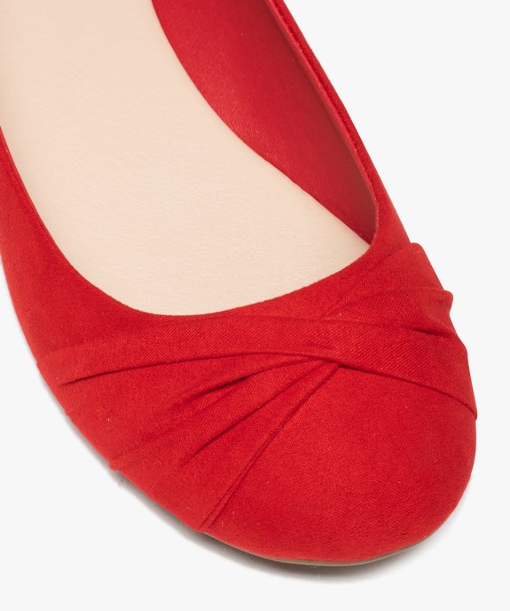 Ballerines femme en suédine unie avec bout drapé vue6 - VALENTINA BALDA - GEMO
