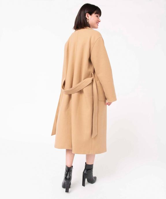 Manteau femme coupe oversize avec larges poches plaquées vue3 - GEMO(FEMME PAP) - GEMO