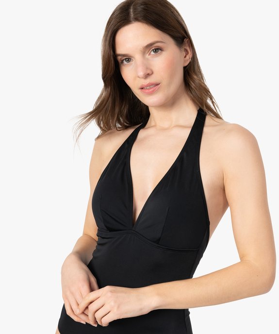 Maillot de bain femme une pièce forme triangle vue2 - GEMO (PLAGE) - GEMO