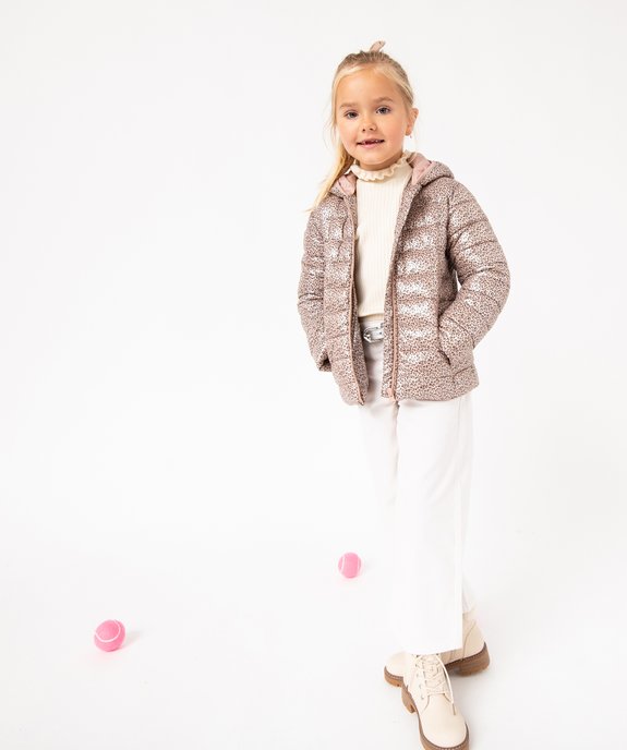 Pantalon large en toile denim colorée fille vue5 - GEMO 4G FILLE - GEMO