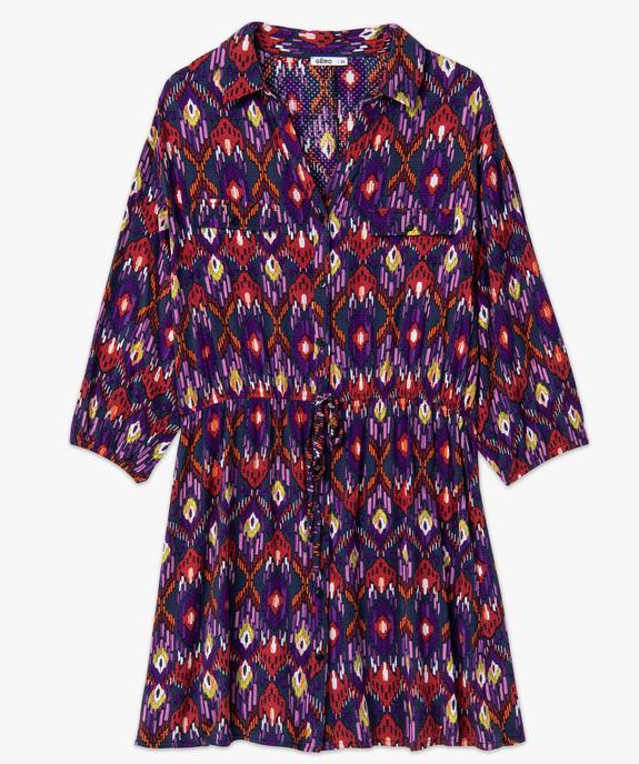 Robe femme à manches 3/4 à motifs  vue4 - GEMO(FEMME PAP) - GEMO
