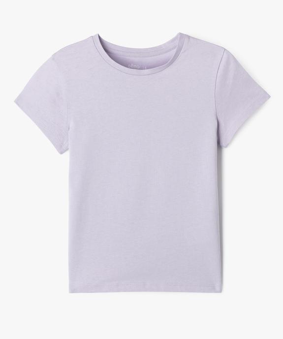 Tee-shirt manches courtes et col rond fille vue1 - GEMO 4G FILLE - GEMO