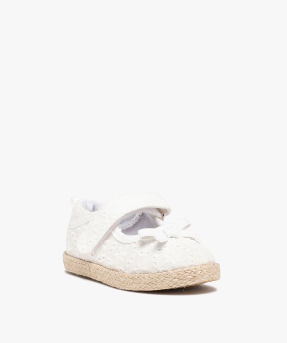 Babies bébé fille en toile unie façon dentelle anglaise vue2 - GEMO 4G BEBE - GEMO