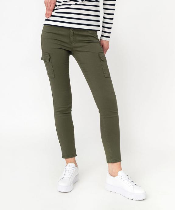 Pantalon coupe cargo femme en toile extensible vue1 - GEMO(FEMME PAP) - GEMO